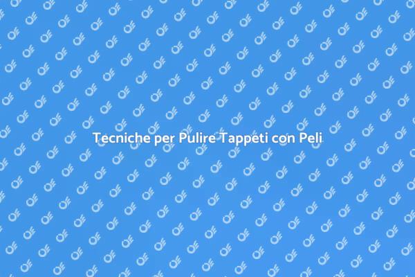 Come Pulire Tappeti con Peli di Animali
