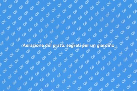 Aerare il prato per un giardino sano