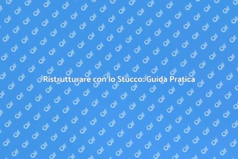 Stucco per Restaurazioni Domestiche