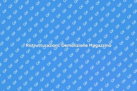 Demolizione Magazzino: Ristrutturazioni