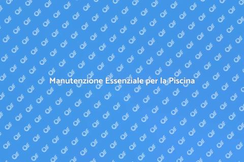 Riparazione Filtraggio Piscina Essenziale