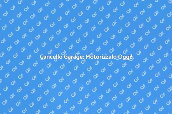 Scopri i Vantaggi della Motorizzazione