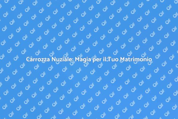 Magia del Noleggio Carrozza per Matrimoni