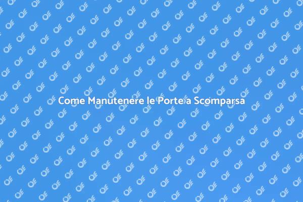 Manutenzione Essenziale delle Porte a Scomparsa