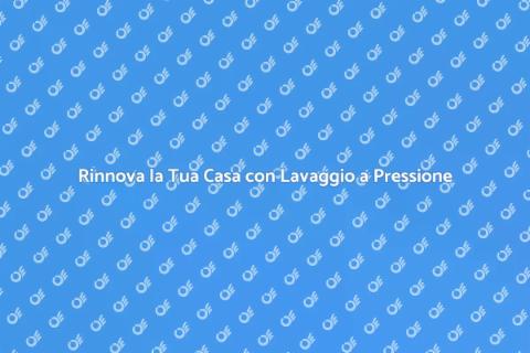 Pulizia con Lavaggio a Pressione
