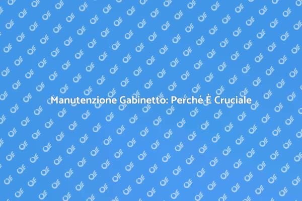 Manutenzione Essenziale del Gabinetto