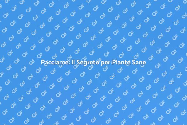 Pacciame: Soluzione Ecologica per il Giardino