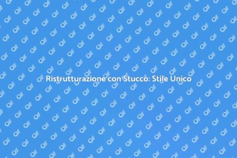 Finitura Pareti con Stucco Elegante