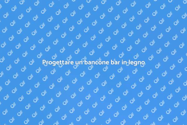 Design di un bancone bar elegante