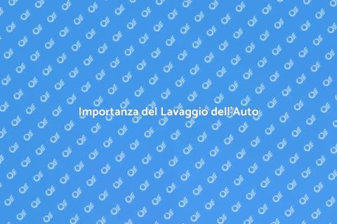 Lavaggio Auto: Manutenzione Essenziale