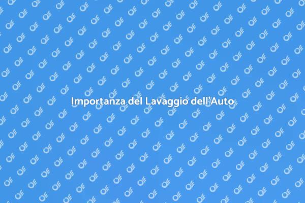Lavaggio Auto: Un Servizio Necessario