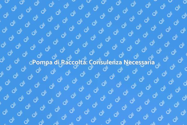Gestione Acque: Consulenza Pompa Essenziale