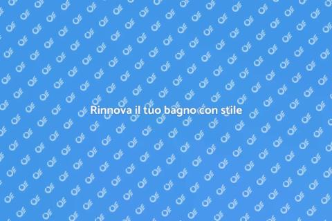 Riparazione e rifinitura bagni