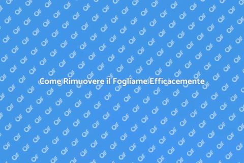 Rimuovere il Fogliame per un Giardino Sano