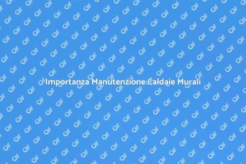 Manutenzione Caldaie Murali Bimestrale