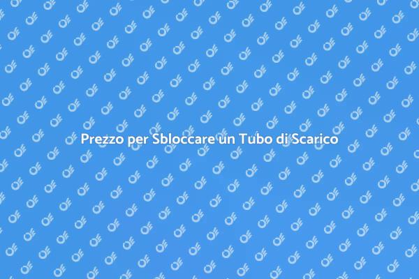 Sblocco Tubo di Scarico: Costi e Soluzioni