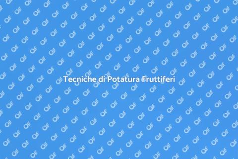 Potatura Fruttiferi Alto Fusto