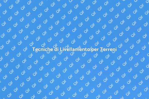 Livellamento del Terreno per Giardini