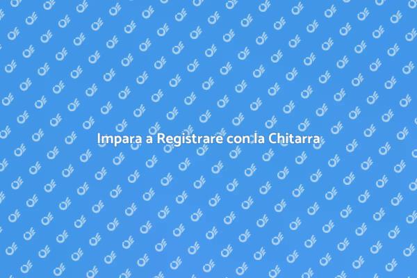 Suona e Registra la Tua Musica