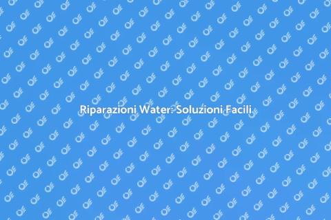 Aggiustare il Water: Guida Pratica