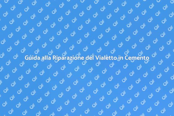 Come Riparare un Vialetto in Cemento