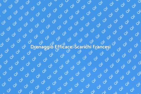 Scarichi Francesi: Soluzione Efficace