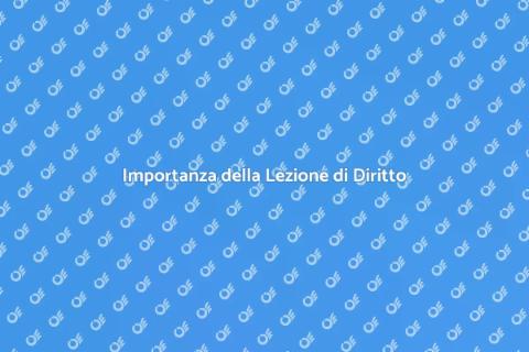 Lezione di Diritto per Studenti
