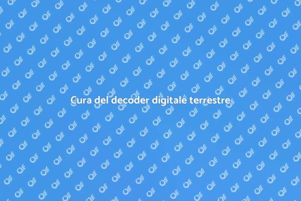 Manutenzione per decoder digitale terrestre