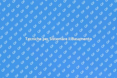 Sistemare il Basamento della Struttura