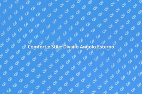 Divano ad Angolo per Esterno: Comfort