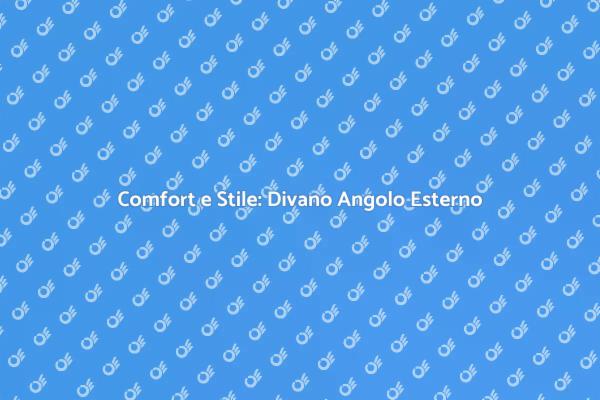 Divano Angolo: Eleganza per Esterni