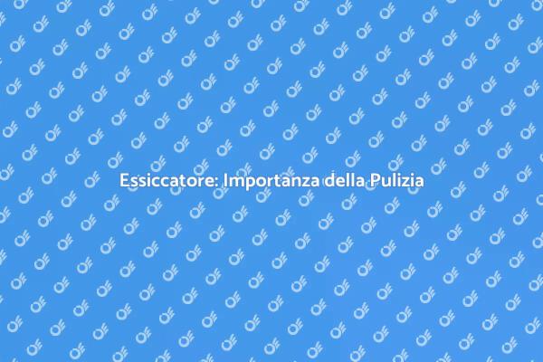 Manutenzione Essiccatore: Pulizia Sfiato