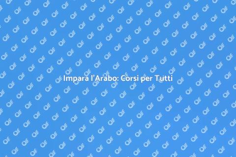 Lezioni di Lingua Araba per Tutti