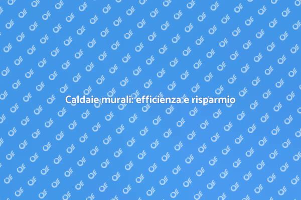 Caldaie murali: il futuro è efficiente