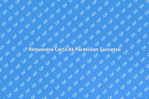 Rimozione Carta da Parati Efficace
