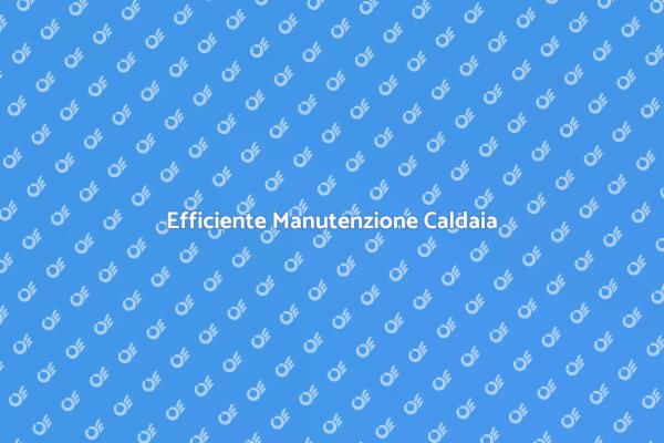 Manutenzione Efficace della Caldaia