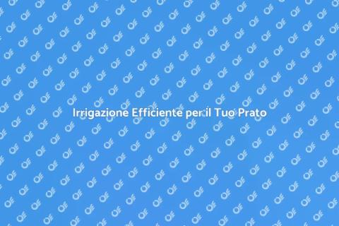 Microirrigazione: il tuo prato verde
