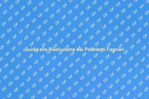 Problemi di Fognatura? Ecco Come Risolvere