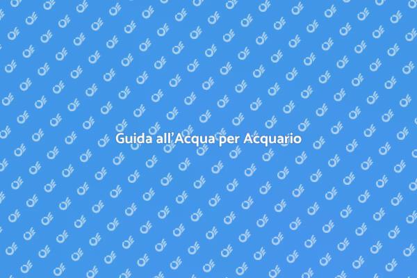 Acqua Perfetta per il Tuo Acquario