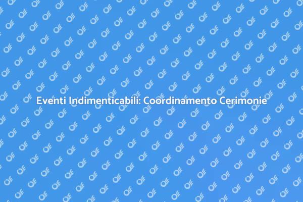 Magia nel Coordinamento delle Cerimonie