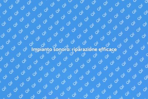Riparazione impianto sonoro locale
