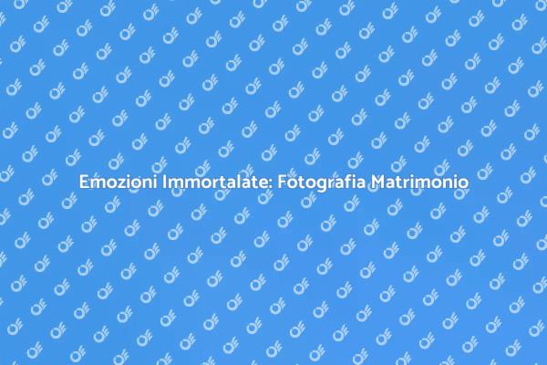 Cattura le Emozioni del Tuo Matrimonio