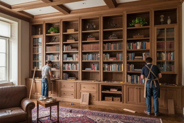 Installazione Libreria Personalizzata in Legno