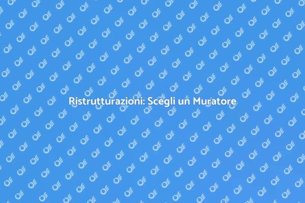 Muratore: La Scelta Giusta per Te