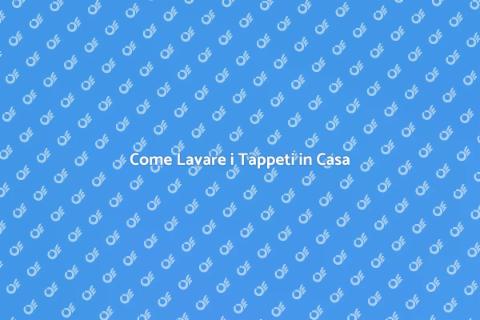 Lavaggio Tappeti Fai da Te: Guida