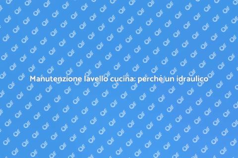Idraulico per il lavello cucina