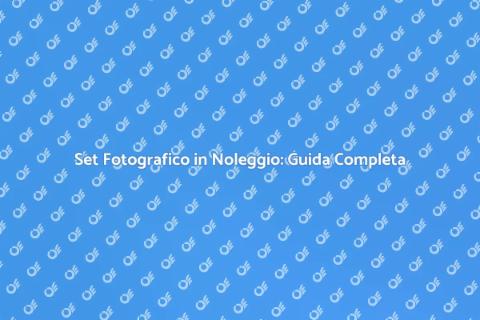 Noleggiare Set Fotografico per Studio