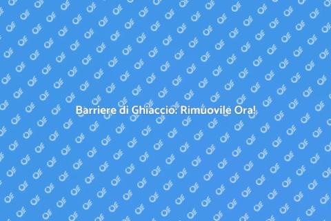 Rimuovere Barriere di Ghiaccio in Inverno
