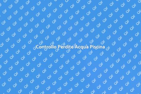 Verifica Professionale Perdite Piscina