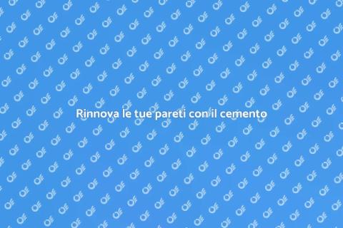 Intonacare il muro con cemento